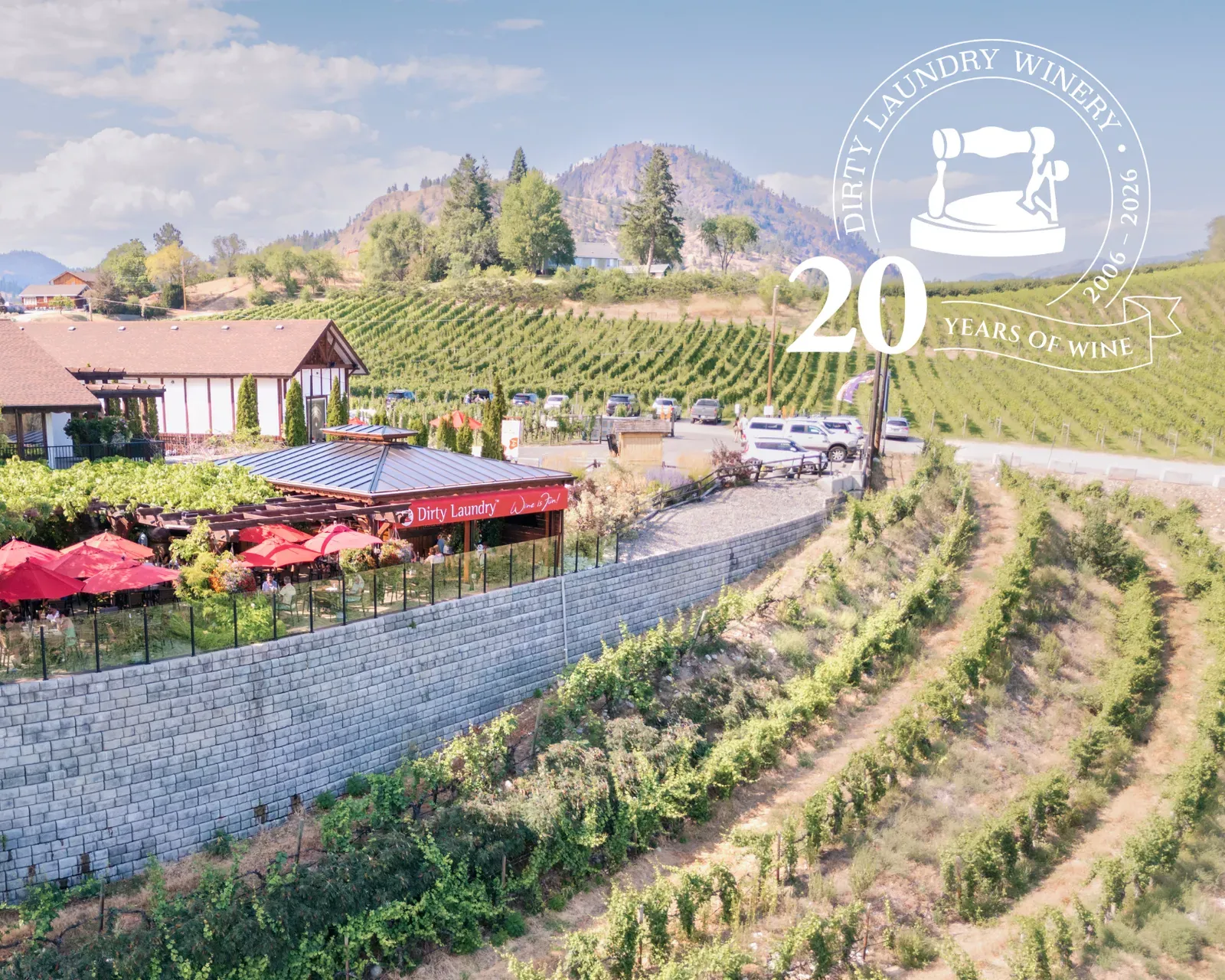 Dirty Laundry winery 20 years graphic