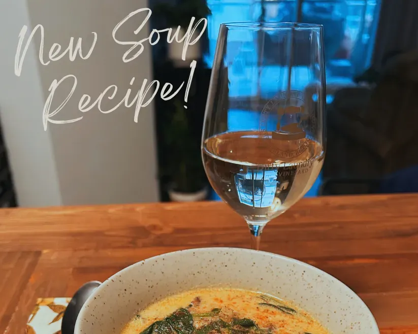 Creamy Potato & Chickpea Soup graphic