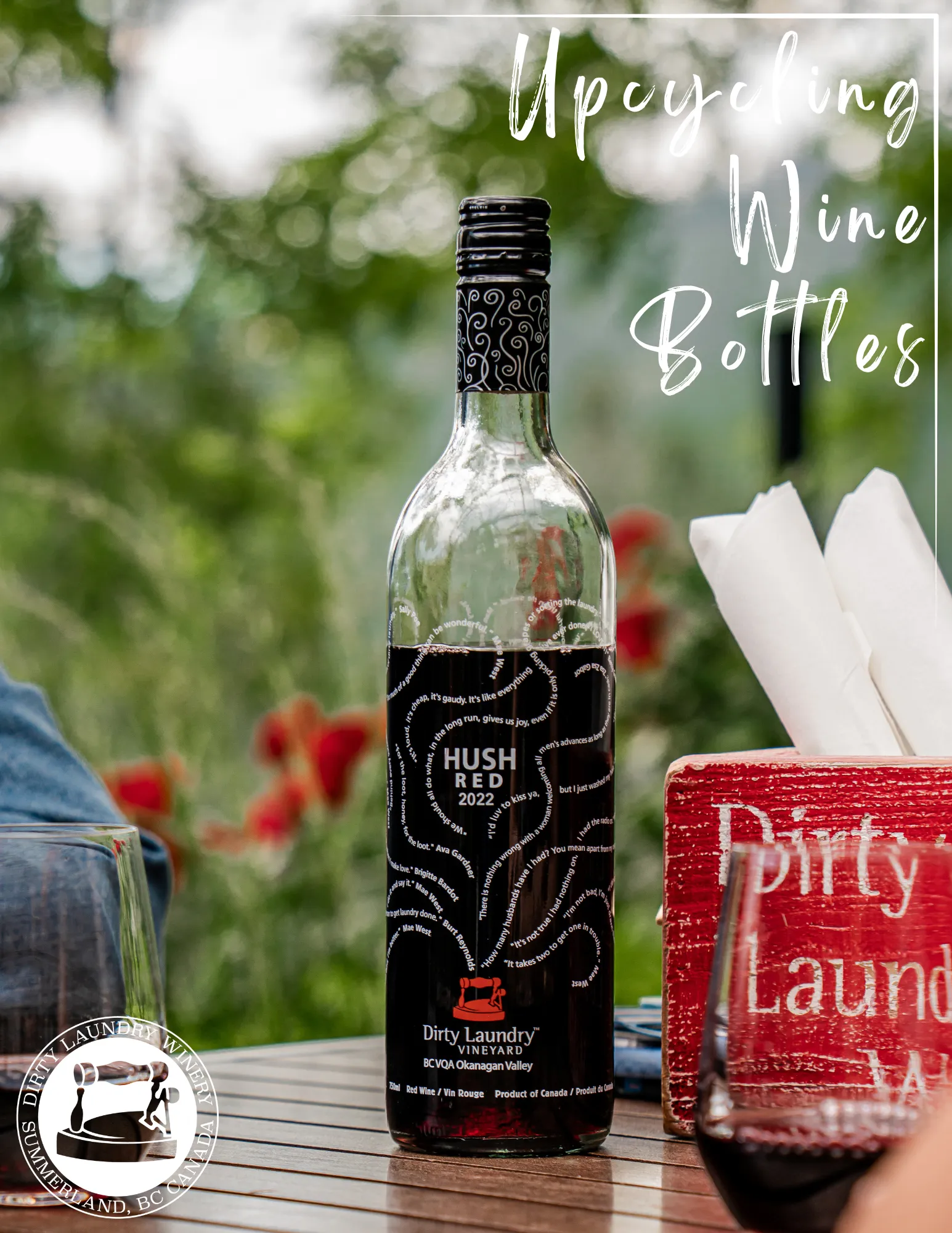 Upcycling Wine bottles graphic
