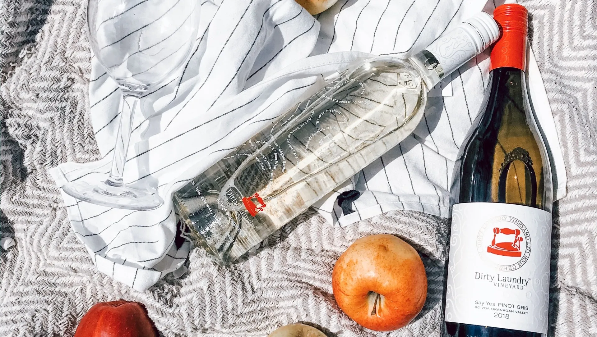 Dirty Laundry wine with a picnic