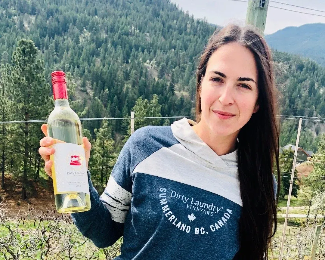 Brianna with wine