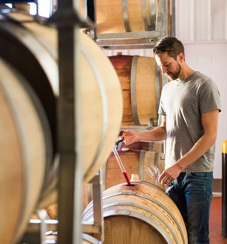 Mason Sprink winemaking